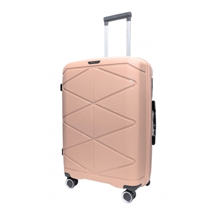 Валіза Madison Snowball 51304 з розширенням середня пудра