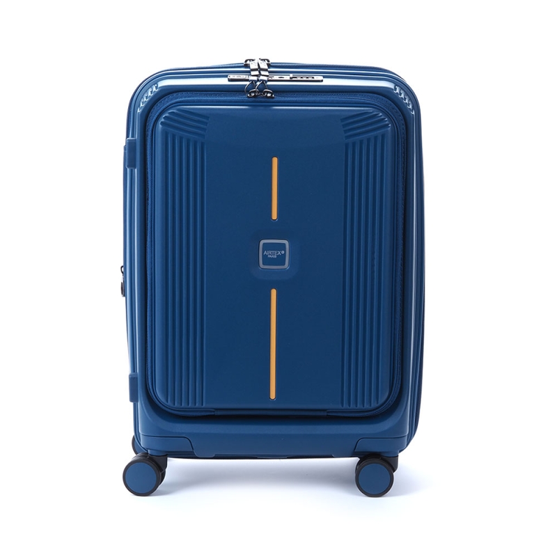 Валіза 55 см Airtex 647 з відділом для ноутбука з розширенням синя