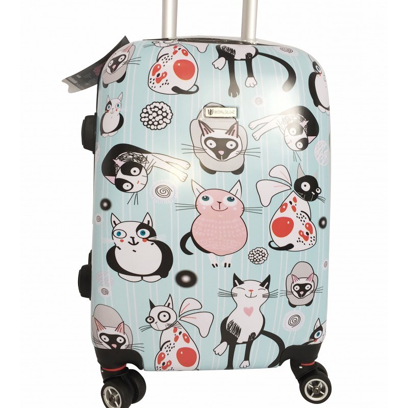 Валіза дитяча Worldline (Airtex) 809 Blue Cat маленька