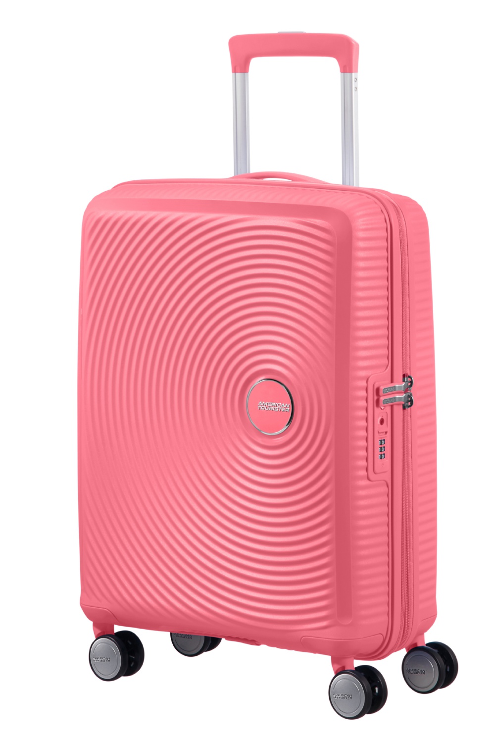 Валіза American Tourister Soundbox із поліпропілену на 4-х колесах 32G*00001 рожева (маленька)