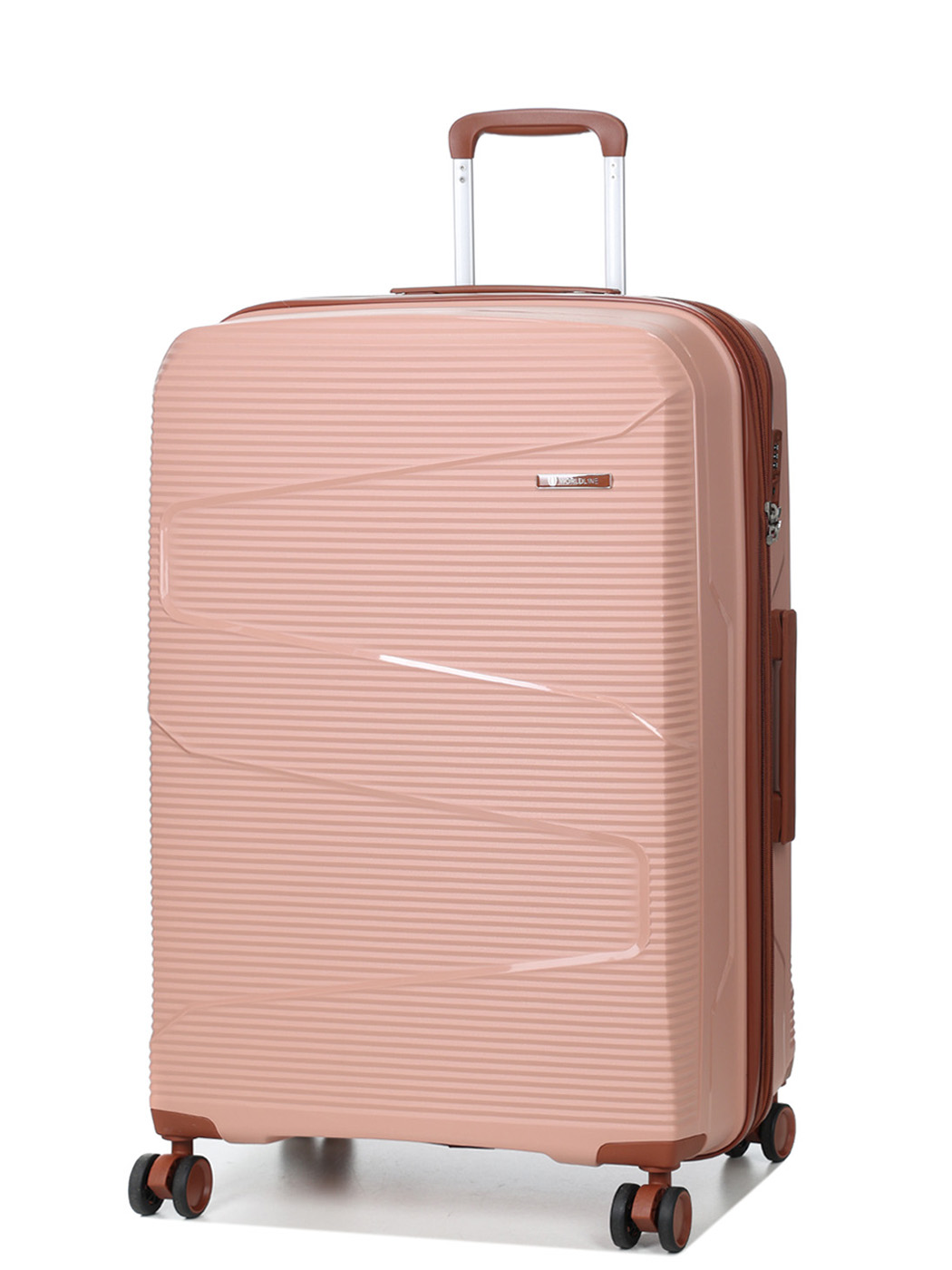 Валіза Airtex Worldline 293 з розширенням рожево золотий велика