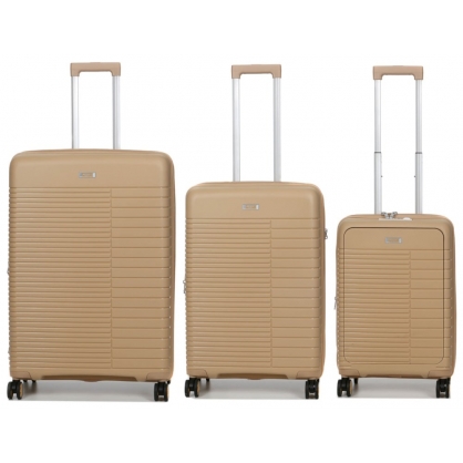 Комплект валіза Airtex 642 з розширенням шампань