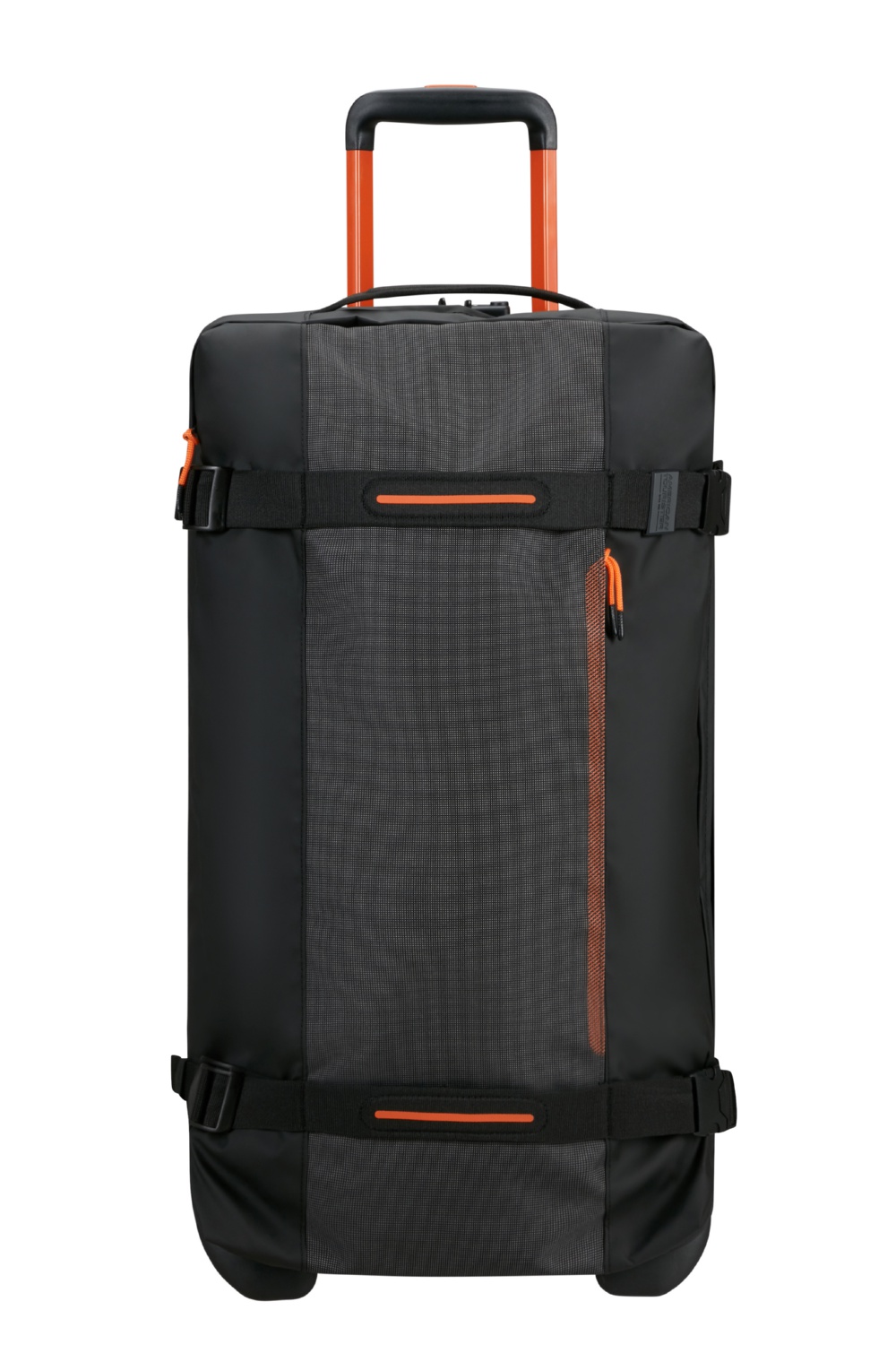 Дорожня сумка на колесах American Tourister URBAN TRACK BLACK/ORANGE MD1*39102 чорна з помаранчевим