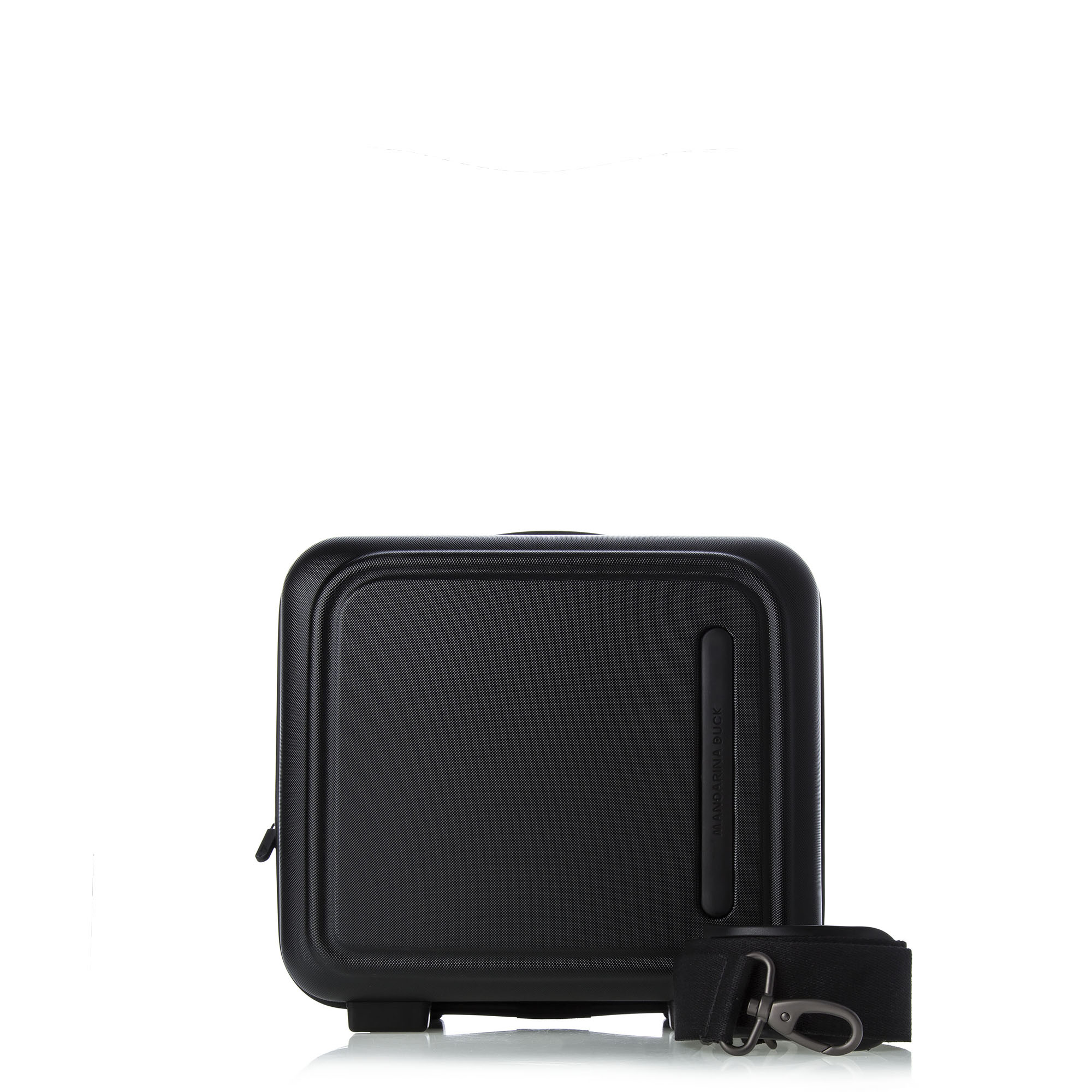 Кейс для валізи Mandarina Duck LOGODUCK+ P10SZN01 полікарбонат та плечовий ремінь чорний