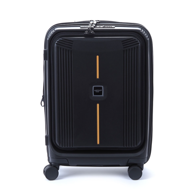 Валіза 55 см Airtex 647 з відділом для ноутбука з розширенням чорна