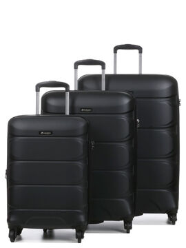 Комплект валіз Airtex 748 з полікарбонату та з розширенням чорний