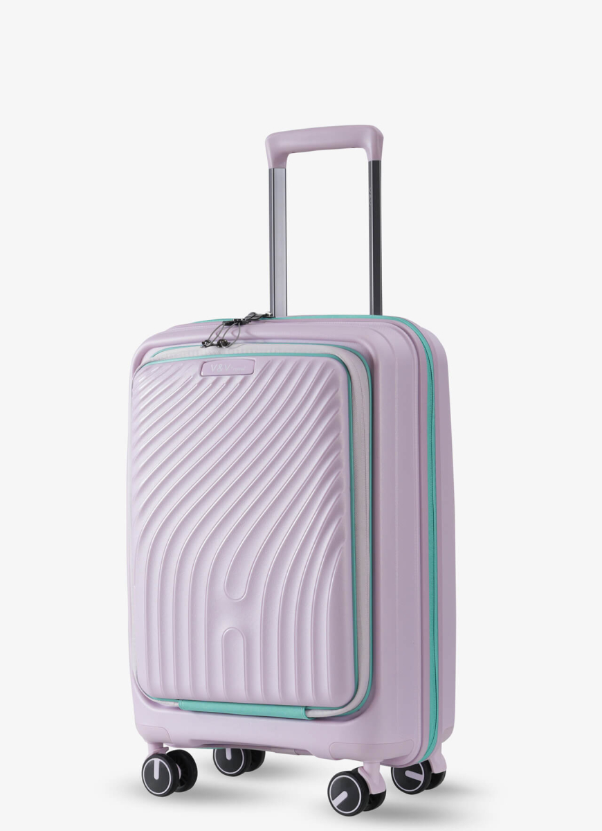 Валіза V&V TRAVEL Urban 8026‑55 FP з фронтальним відділенням для ноутбука лаванда