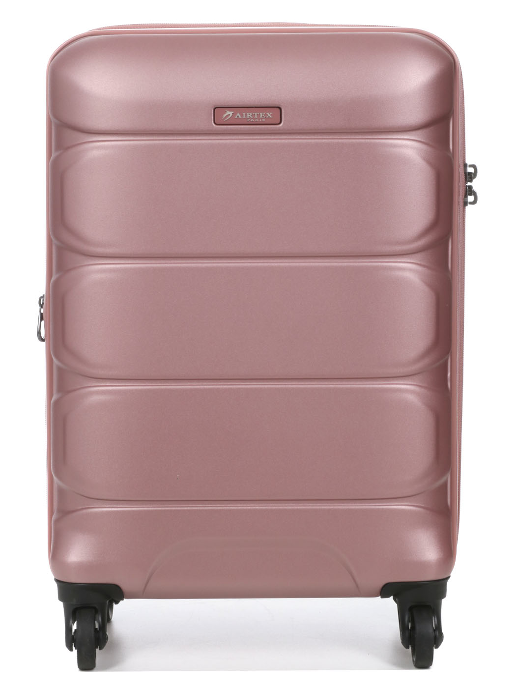 Валіза Airtex 748 з полікарбонату та з розширенням рожево-золота маленька