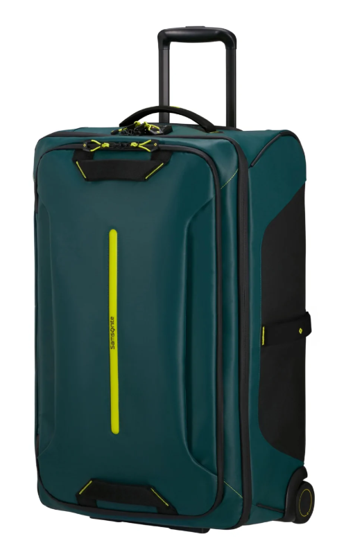 Дорожня сумка 76 л Samsonite ECODIVER KH7*71013 на колесах DARK TEAL/LIME