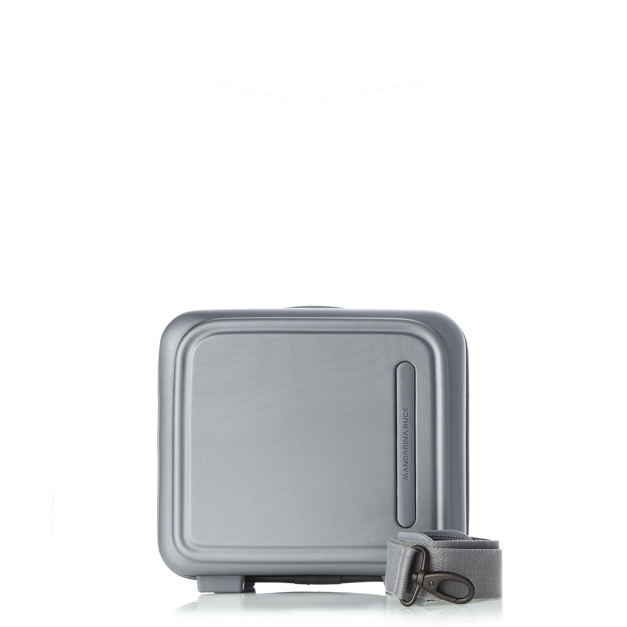 Кейс для валізи Mandarina Duck LOGODUCK+ P10SZN01 полікарбонат та плечовий ремінь світло сіірий