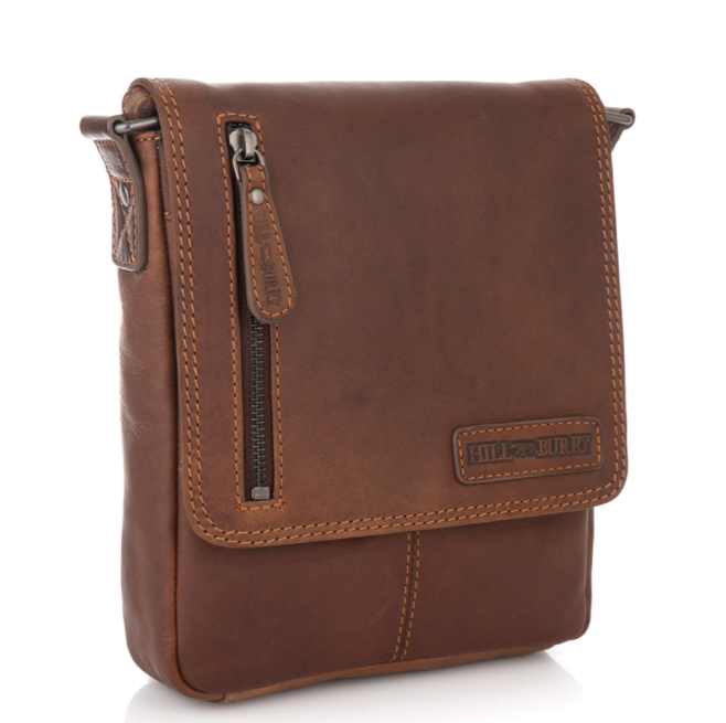Шкіряна сумка Hill Burry 3069/10026HB через плече руда